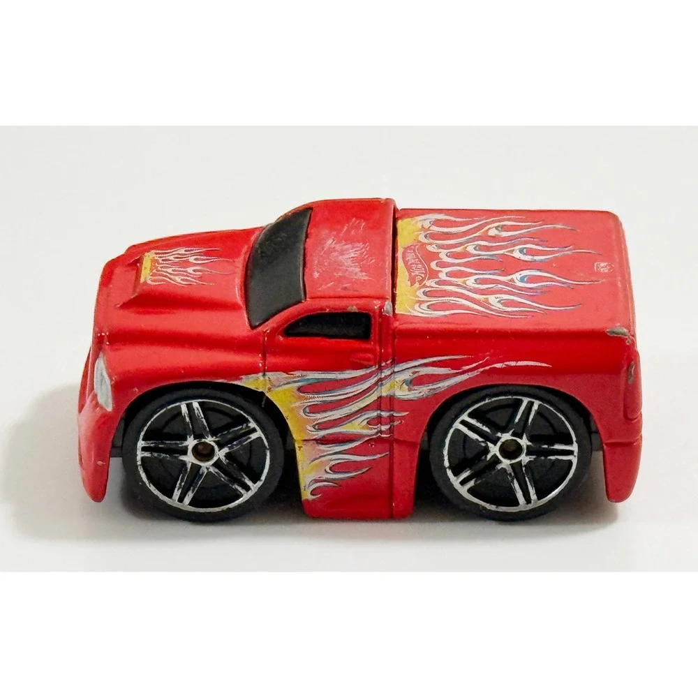 Hot Wheels Dodge Ram Pickup Kids Toy Truck Red Flame Tooned Diecast